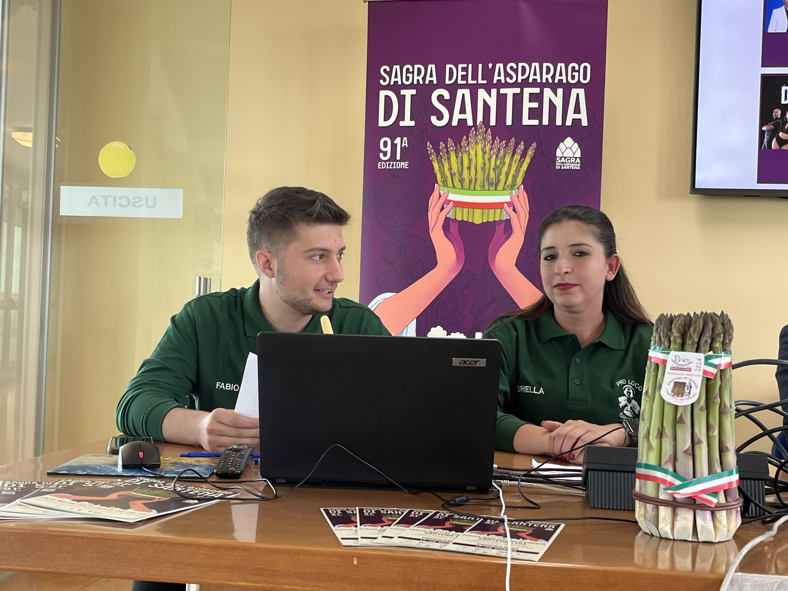 Fabio Maulucci, responsabile comunicazione Pro Loco Santena e Gabriella Graziano, segretaria Pro Loco Santena