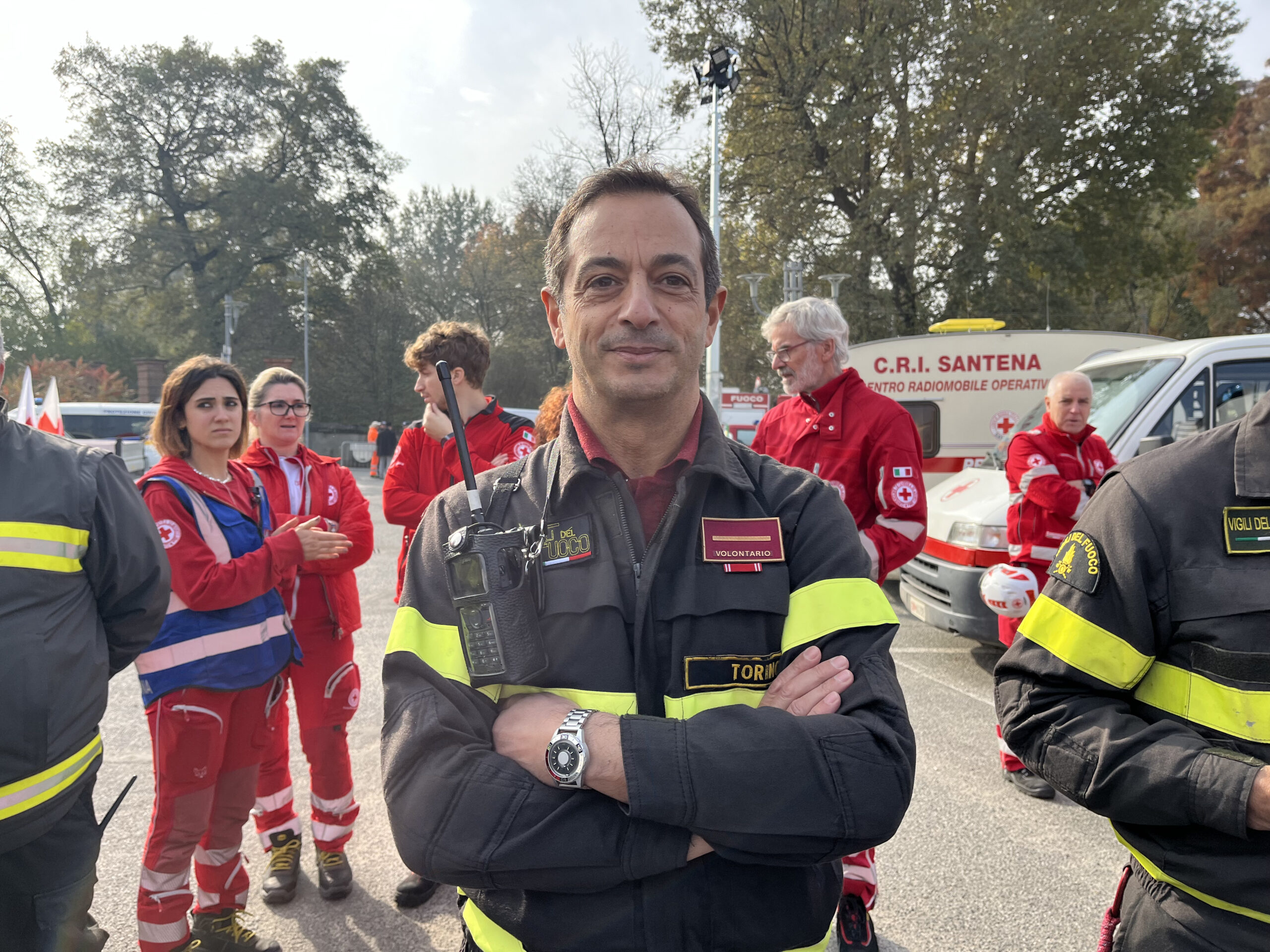 Cosimo Gallo, capo distaccamento di Santena vigili del fuoco volontari